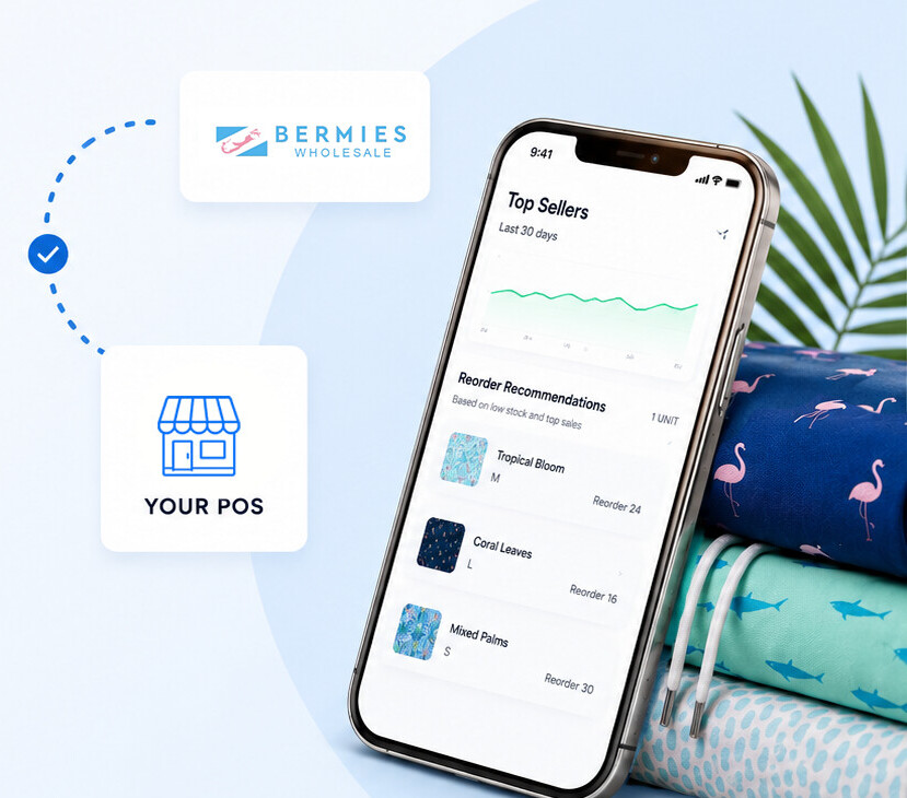 Connect your POS to Bermies — top sellers and reorder recommendations on your phone